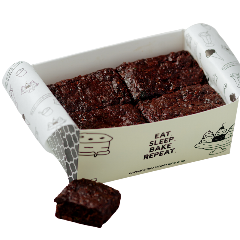 Zucchini Brownies (Box of 8) The Ice Cream & Cookie Co.