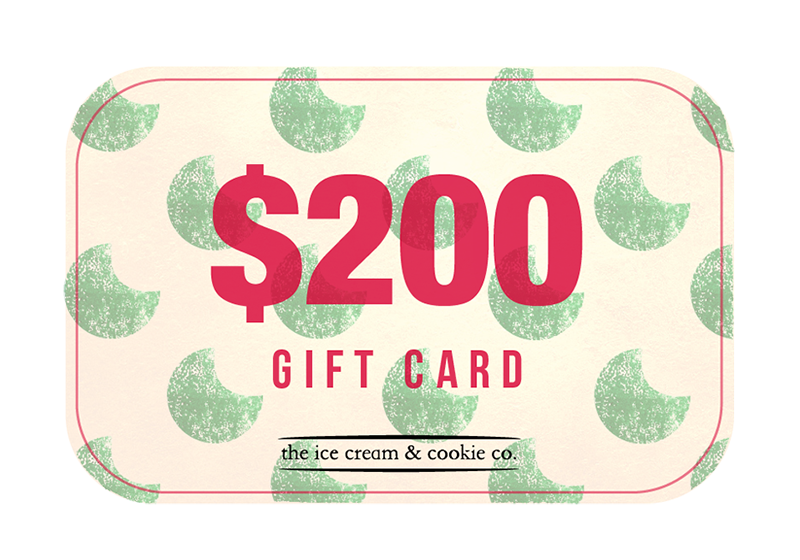 Ice Cream Gift Cards The Ice Cream & Cookie Co.